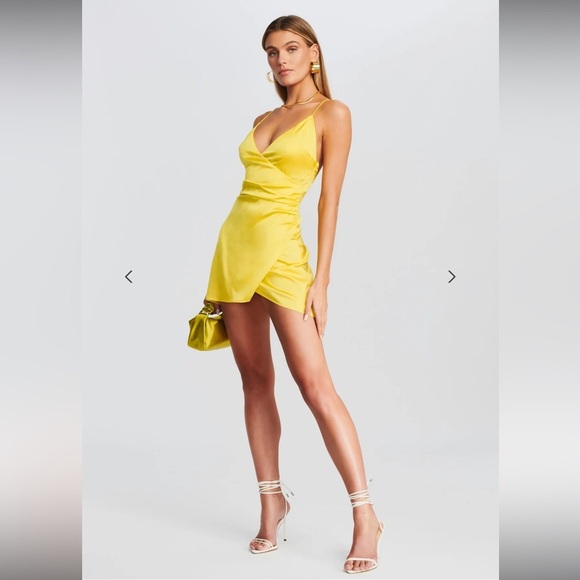 SER.O.YA Dresses & Skirts - SER.O.YA LEAH SILK DRESS in BRIGHT 💛 yelllw Size‎ Small